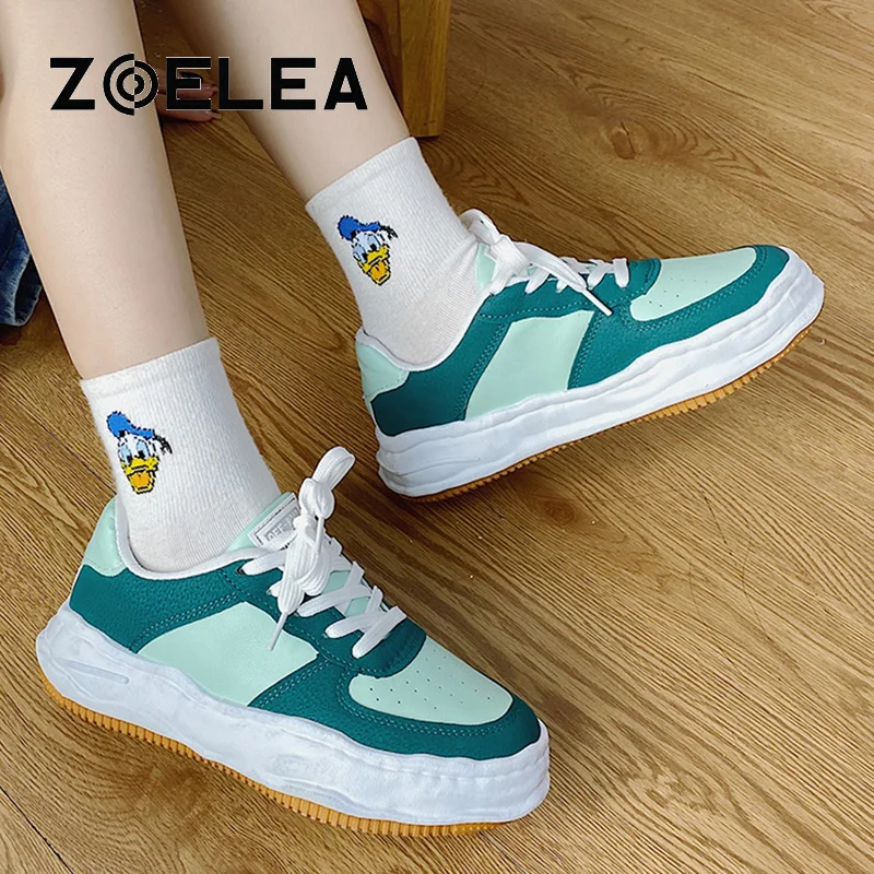 

Fashion Women Sneakers Comfortable Breathable Trend Fashion Ladies Platform All-match Lace-Up Running Shoes Women vulcanized