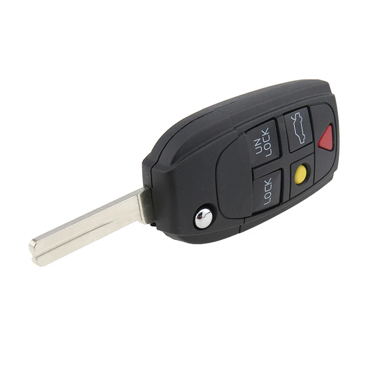 Hi-power Remote Auto Car Key Shell 5 Button Flip Folding Uncut Blade For VOLVO S40 V50 S60 S80 V70 C30 C70 XC70 XC90 Cover | Автомобили и