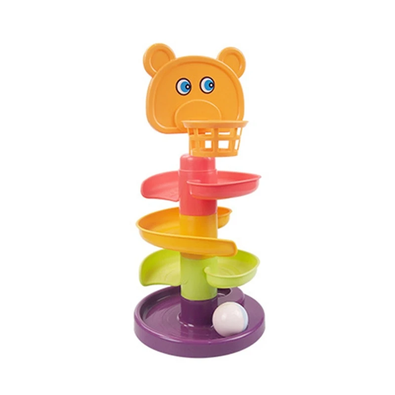 

97BE 1Set Ball Drop Toy Ball Tossing Game Toy Indoor Baby Toy Stacker Building Block Brain Developmental Game with Slid