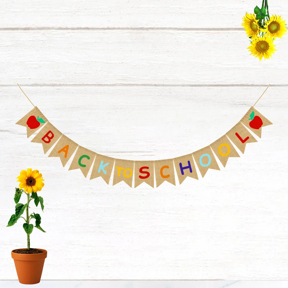 1PC Graduation Apple Patterns Bunting Ceremony Party Decor BACK TO SCHOOL Alphabet Printing Banners Creative | Дом и сад