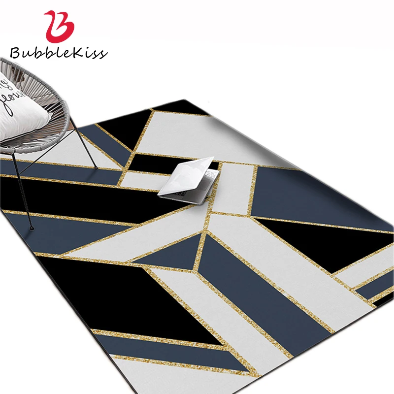 Пузырь поцелуй Rugs And Carpets шелковистый для Гостиная черный белый цвет Мрамор