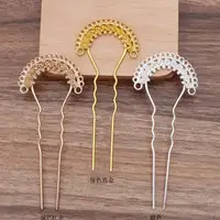 Vintage Court Headgear U Shaped Hairpins Waved Hair Clips Metal Bobby Pins Barrettes Bridal Hairstyle Tools Accessories