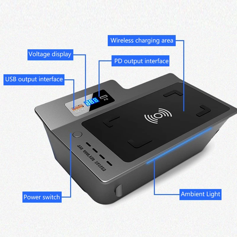 for honda crv 2017 2018 2019 2020 2021 car accessories wireless charger cigarette lighter installation mobile phone fast charge free global shipping