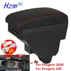 Для Peugeot 208 подлокотник для Peugeot 2008 автомобильный подлокотник 2019 2020 2021 модифицированные детали интерьера ящик хранения аксессуаров USB светодиодный