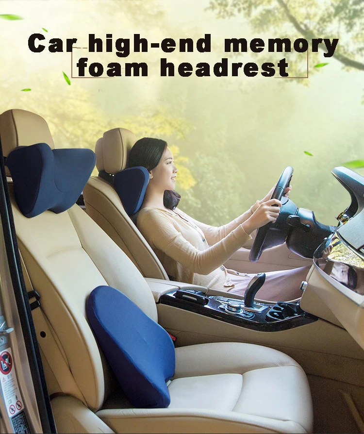 

Car Neck Headrest Pillow Cushion Automobiles Seat Neck Rest Car Seat Head Support Neck Protector auto Accessories Memory Cotton