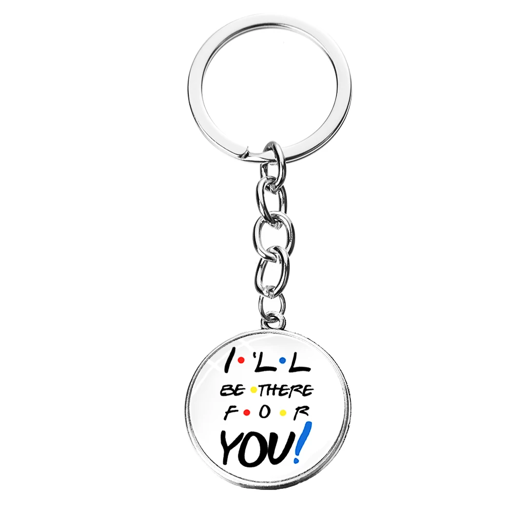 Style 20 SONGDA Newest Friends TV Show Keychain 25th Anniversary Series Cartoon Fun Pattern Glass Dome Pendant Key Chain for Good Friend - Цвет: Style 20