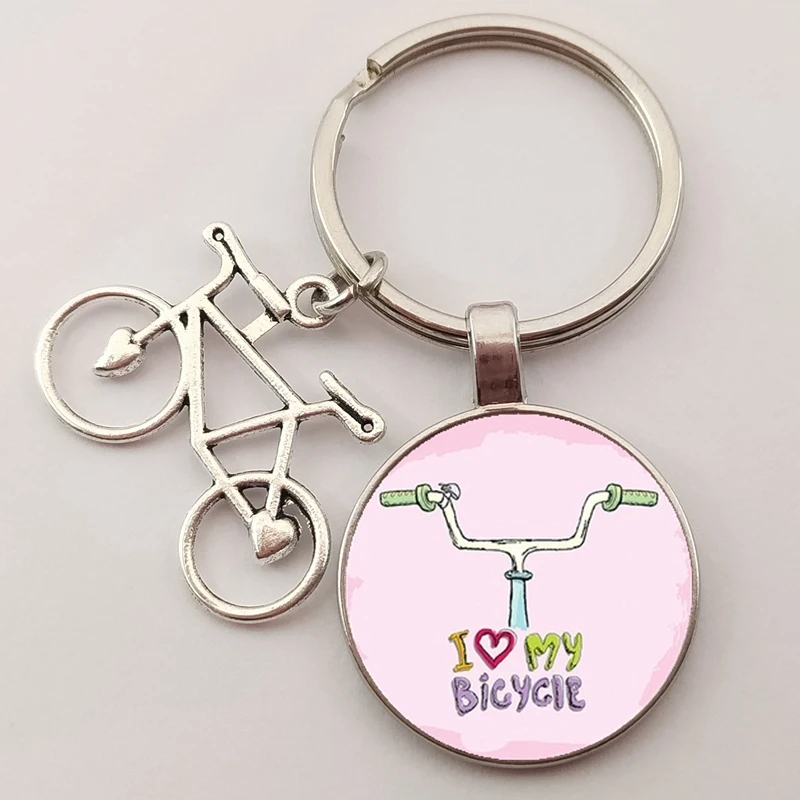 Брелок для ключей &quotЯ люблю велосипед&quot высококачественный ретро брелок с