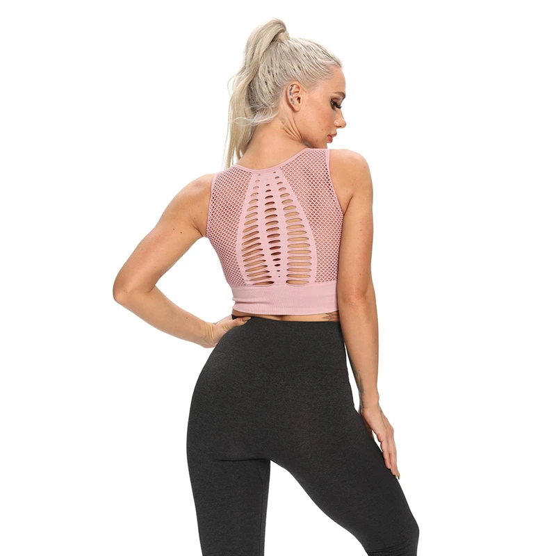 

Women Backless Sports Bra Solid Color Underwear Push Up Yoga Gym Running Fitness Vest Breathable Soft Sportswear