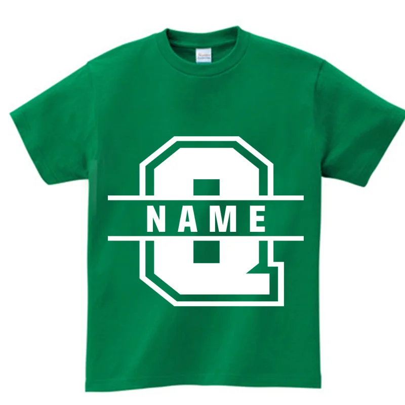 

Children's Summer Cartoon Letter Birthday Number Name Print T Shirt Children Birthday T-shirts Kids Funny Gift T-shirt Present