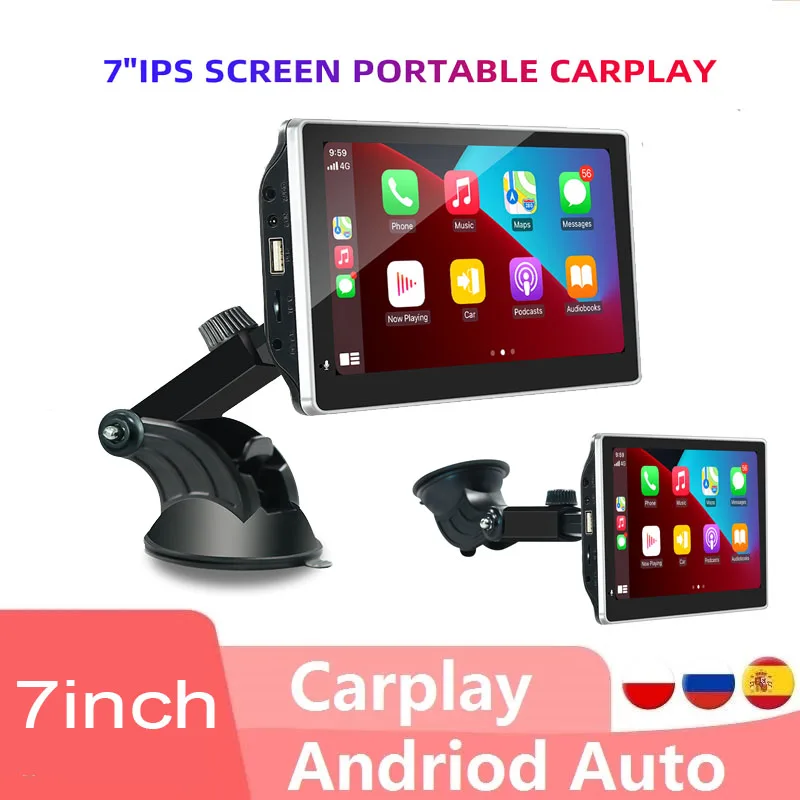

Carplay Android Auto 1din 2din Car Radio Portable Multimedia Player Stereo 7” Screen For BMW VW TOYOTA NISSAN KIA CRV RAV4 VW