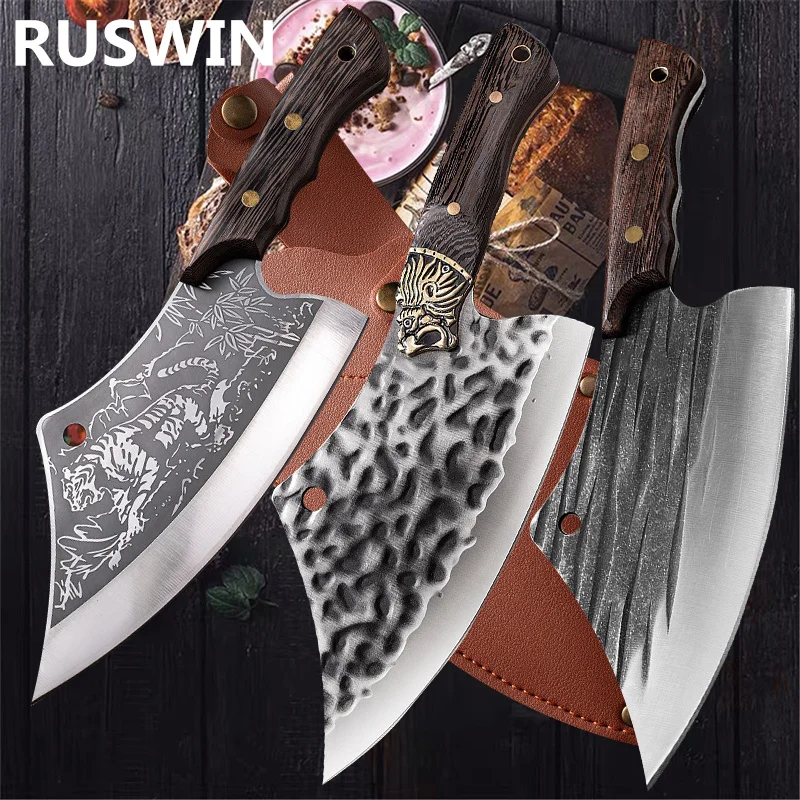 

Butcher Kitchen Knife Stainless Steel Chopping Knife Household Hammer Pattern Chopping Cutting Chicken Duck Slaughter Fish Knife