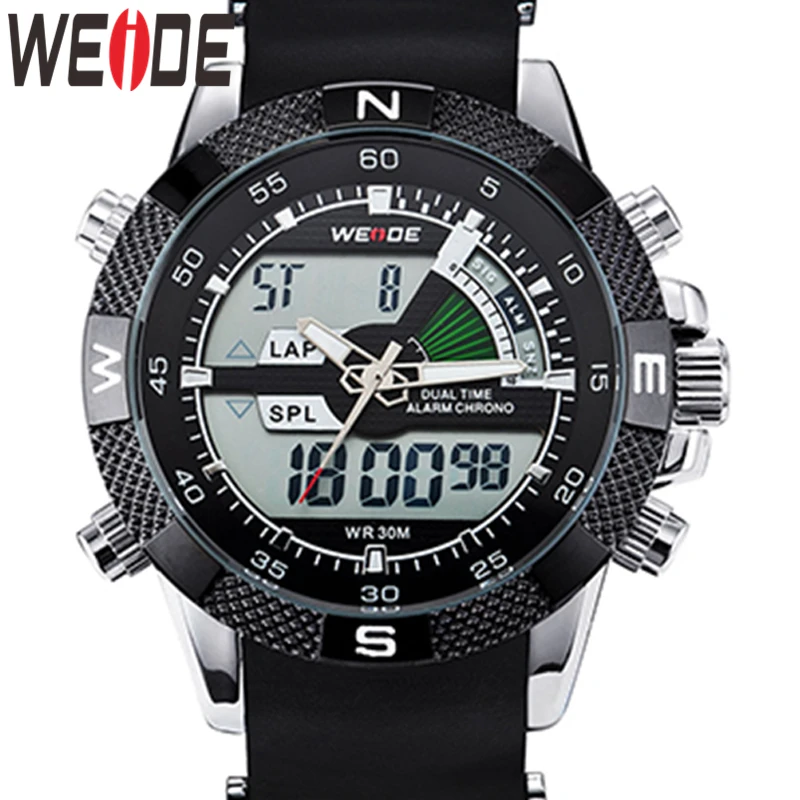 WEIDE Watch Men Luxury Brand Fashion Sports Watches Quartz Analog LED Clock Male Military Wrist Watch Relogio Masculino Watch cheap watch outdoor casual men brand army military sports watches men silicone quartz wrist watch relogio masculino montre homme