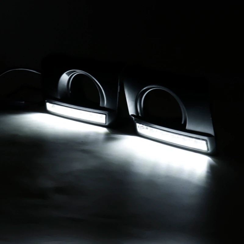 1 Pair Car Daytime Running Light DRL LED Daylight Fog Lamp Cover For Hyundai Tucson 2005-2009 | Автомобили и мотоциклы