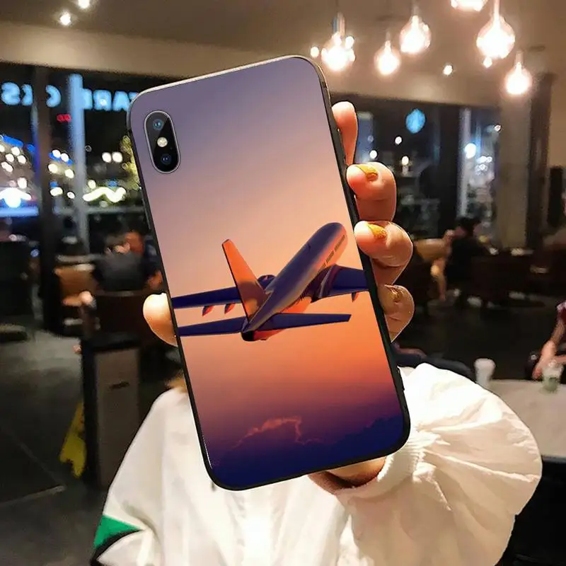 

Travel Aircraft Clouds pattern Phone Case for iPhone 11 12 pro XS MAX 8 7 6 6S Plus X 5S SE 2020 XR