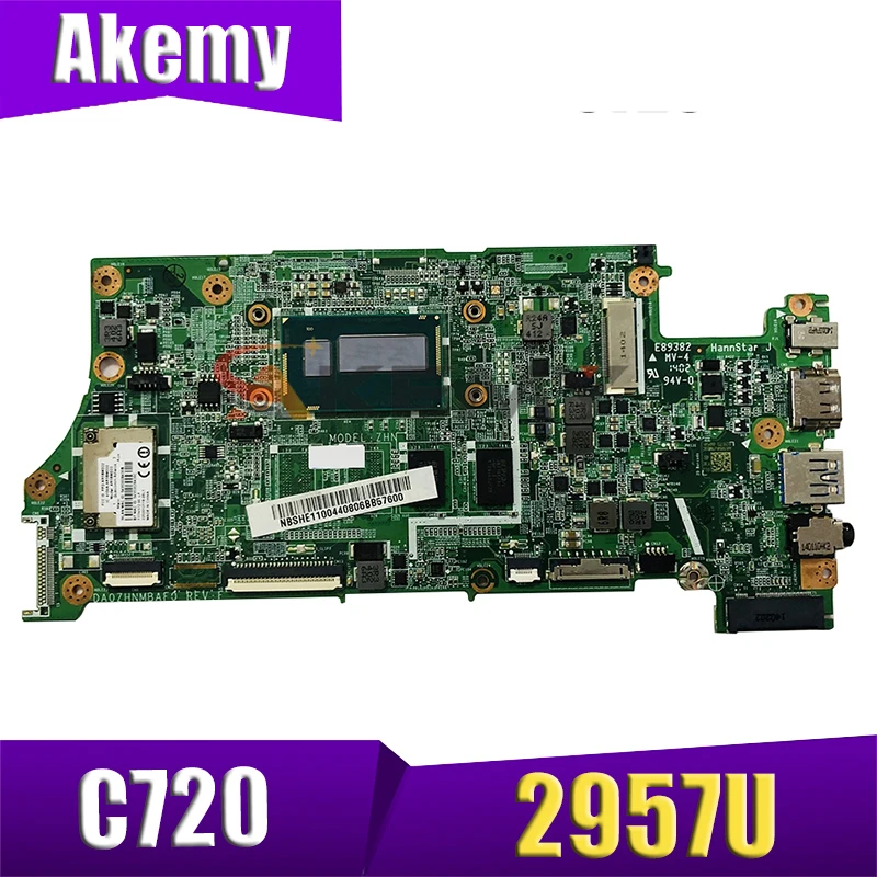 

AKEMY DA0ZHNMBAF0 REV F NBSHE11007 NB.SHE11.007 For acer Chromebook C720 motherboard 2957U CPU