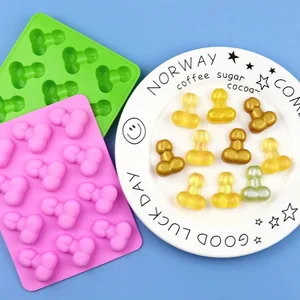 Силиконовая форма для эротического шоколада для взрослых, для мужчин, 12, даже маленькая, Xg6007