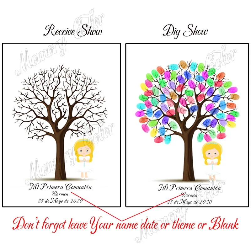 Индивидуальная Гостевая книга для причастия с именем на заказ датой отпечатков