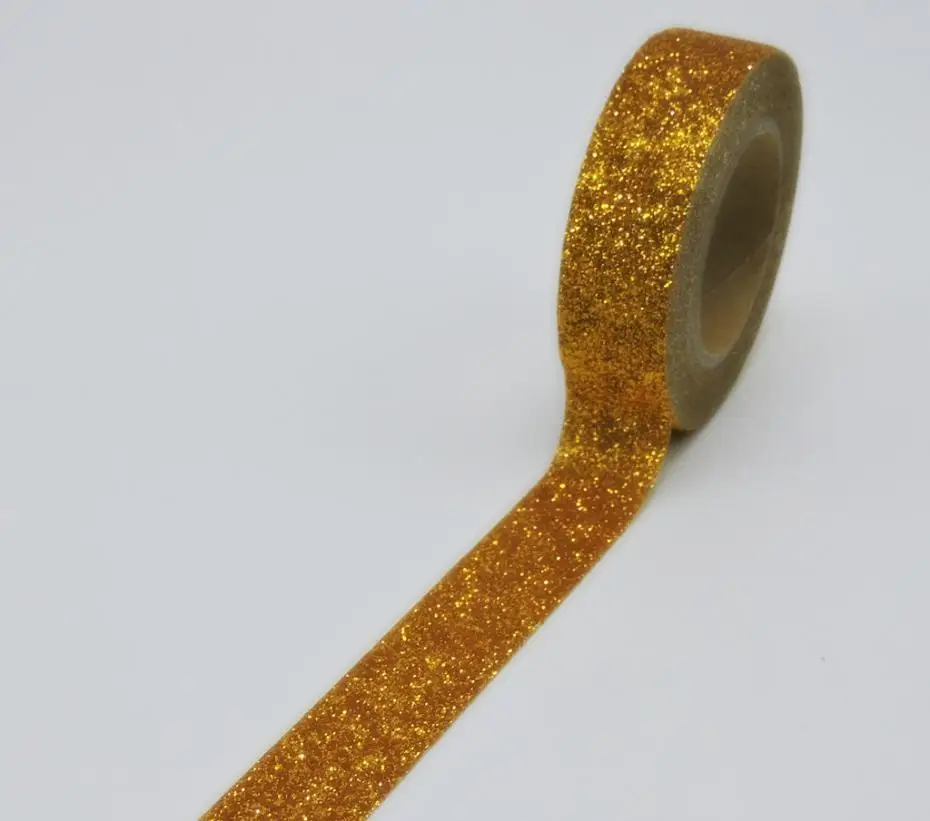 

Adhesive Golden Really Glitter Washi Tape Scrapbooking Christmas Party Decorative Tapes Paper Crafts Office Supplies Washi Tape