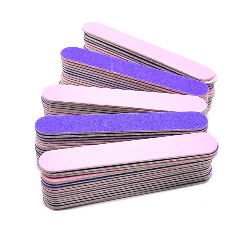 

Professional Nail Files 100 Pcs/Lot Mini Double-Sided Wooden Manicure Pedicure Accessories Nail Buffers Clean Polish Care Tools