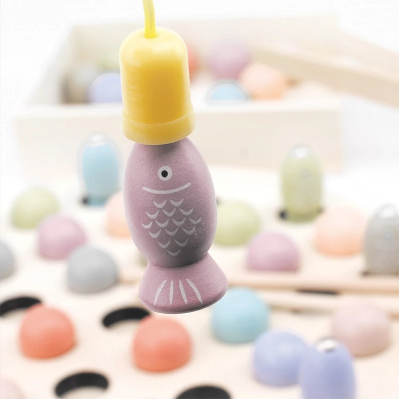 

New Arrival Kids Early Educational Toys Clip Beads Magnetic Fishing Multi-functional learning Toy For Children Montessor