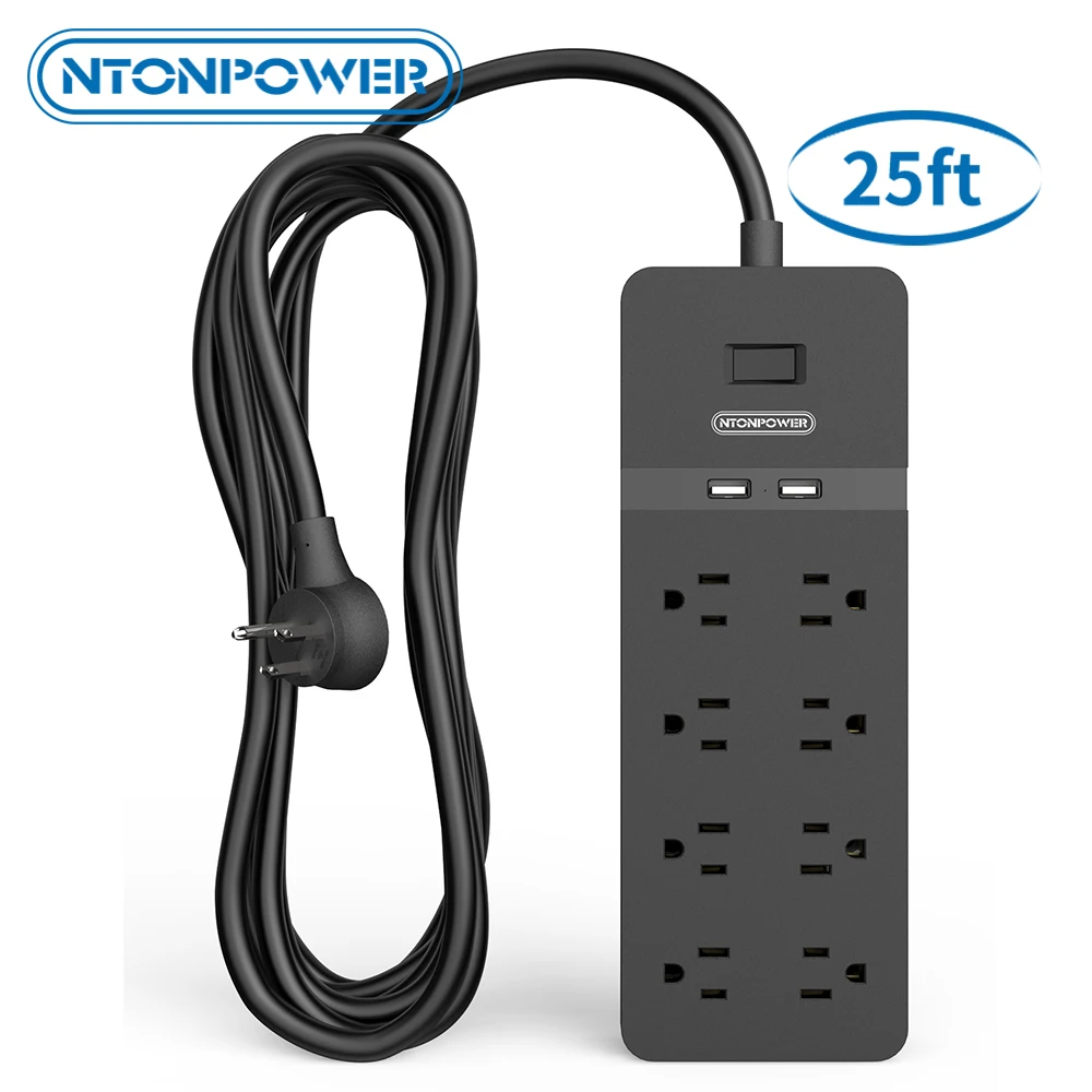 

NTON POWER настенный блок питания выход для защиты от перенапряжений с Usb 25 футов удлинитель зарядная станция для офиса и домашнего кинотеатра