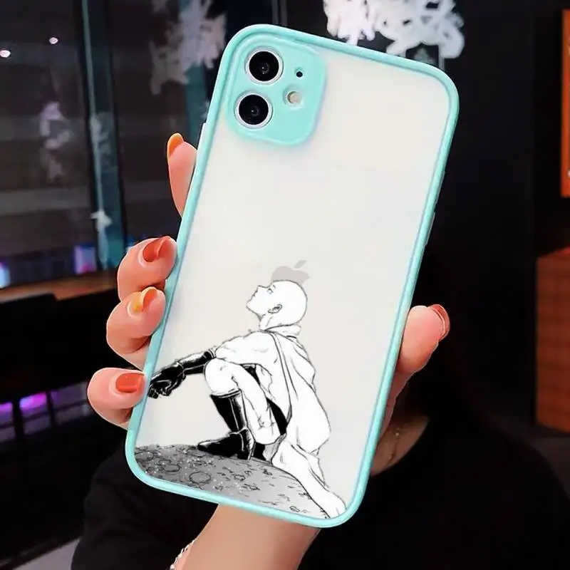 

Anime One Punch Man Phone Cases Matte Transparent for iPhone 7 8 11 12 s mini pro X XS XR MAX Plus cover funda