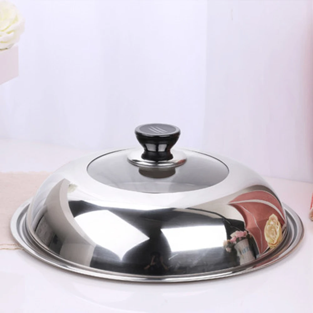 Универсальная стеклянная крышка из нержавеющей стали для сковородок кастрюль