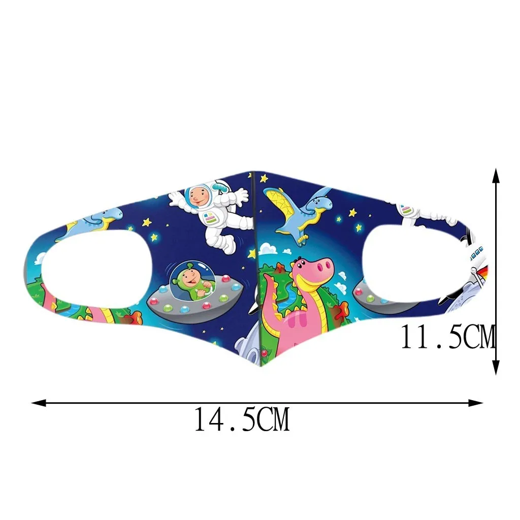 

5Pcs Children's Printed Face Mask Washable Reusable Mouth Masks Breathable Fabric Mask For Kids Masque Protective Mascarillas
