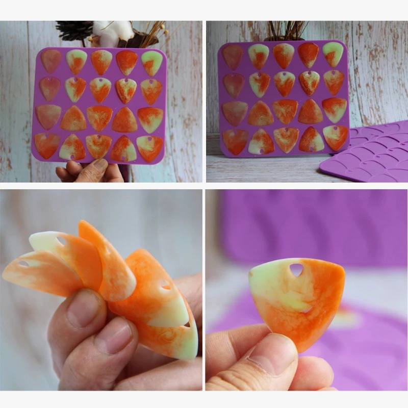 

Universal Guitar Picks Resin Mold Silicone Guitar Plectrums Resin Casting Mold DIY Guitar Thumb Finger Picks Mold Tools