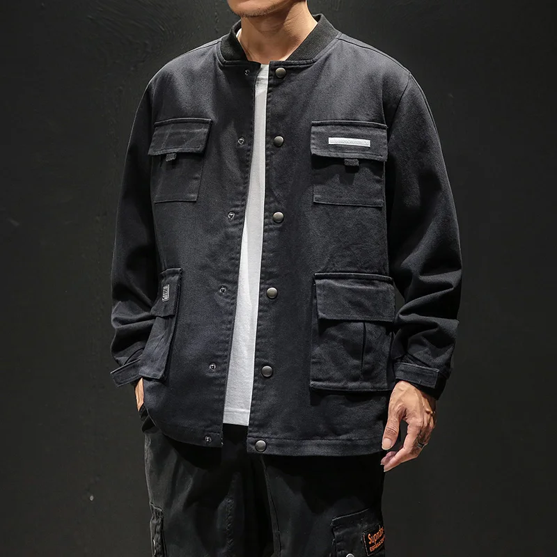 FUGOISM Мужская весенне осенняя верхняя одежда винтажная модная Свободная рубашка