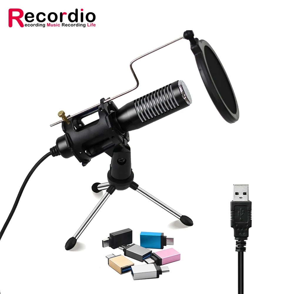 

GAM-U03 Professional condenser recording studio USB microphone with tripod stand for computer Live Recording Gaming