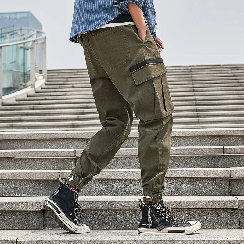 Мужские брюки карго 2020 стиль сафари джоггеры мужские хип-хоп повседневные