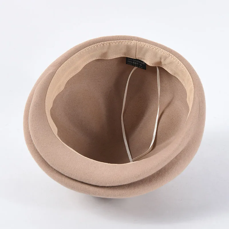 Fibnacci Abrasives Shaping Newsboy Cap Beret Wool Felt Hat Gatsby 2019 New Octagonal Men Women Vintage Hats | Аксессуары для
