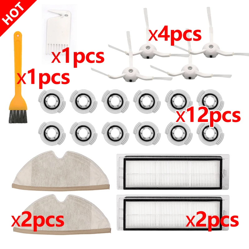 

For Xiaomi Roborock S50 S55 S5 1S Xiaowa E25 Robotic Vacuum Cleaner Mop Cloths Wheel HEPA Filter Brush Spare Parts Accessories