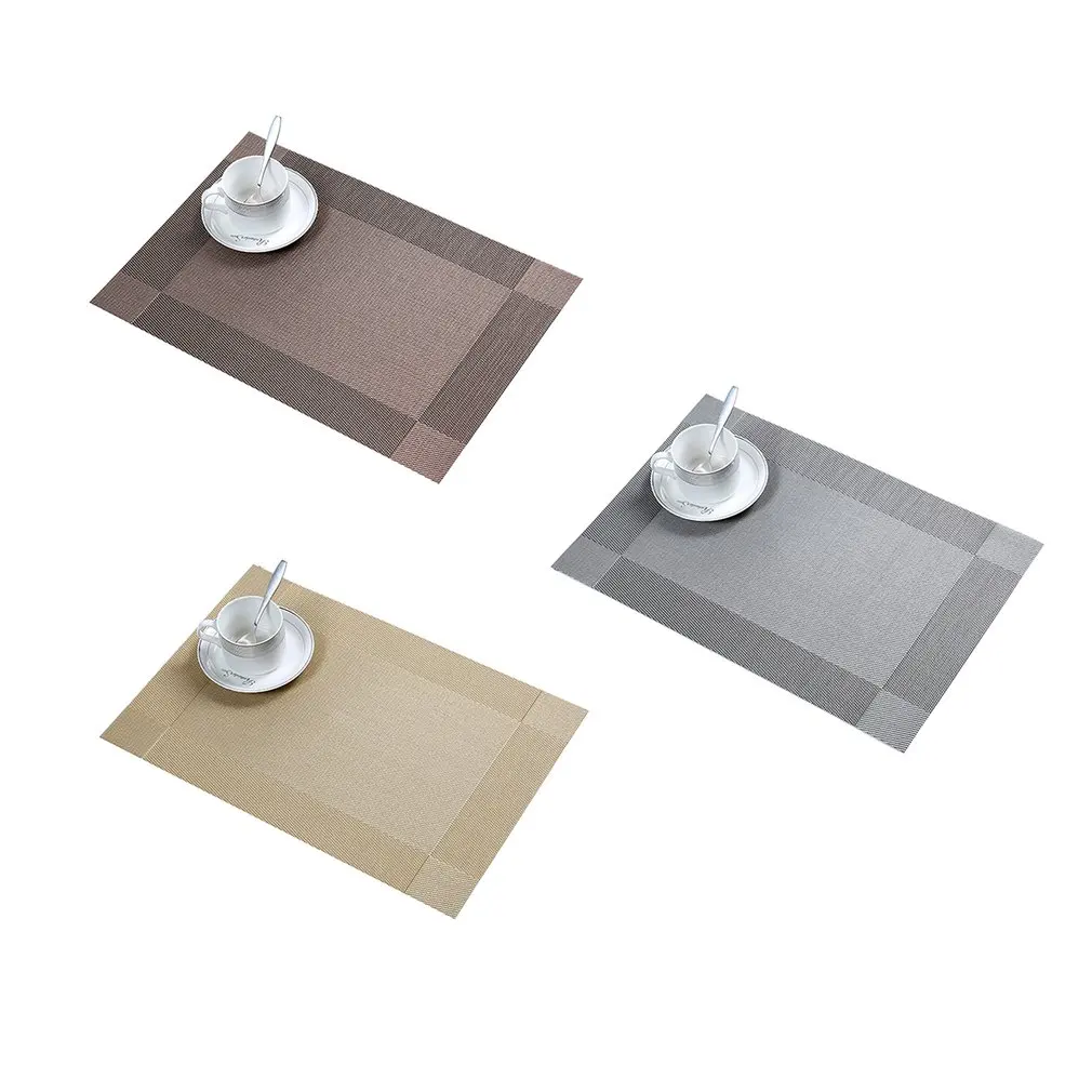4pcs 45x30cm Fashion Tableware Mats PVC Table Heat Insulation Stain Resistant Placemats for Dining Decoration | Дом и сад