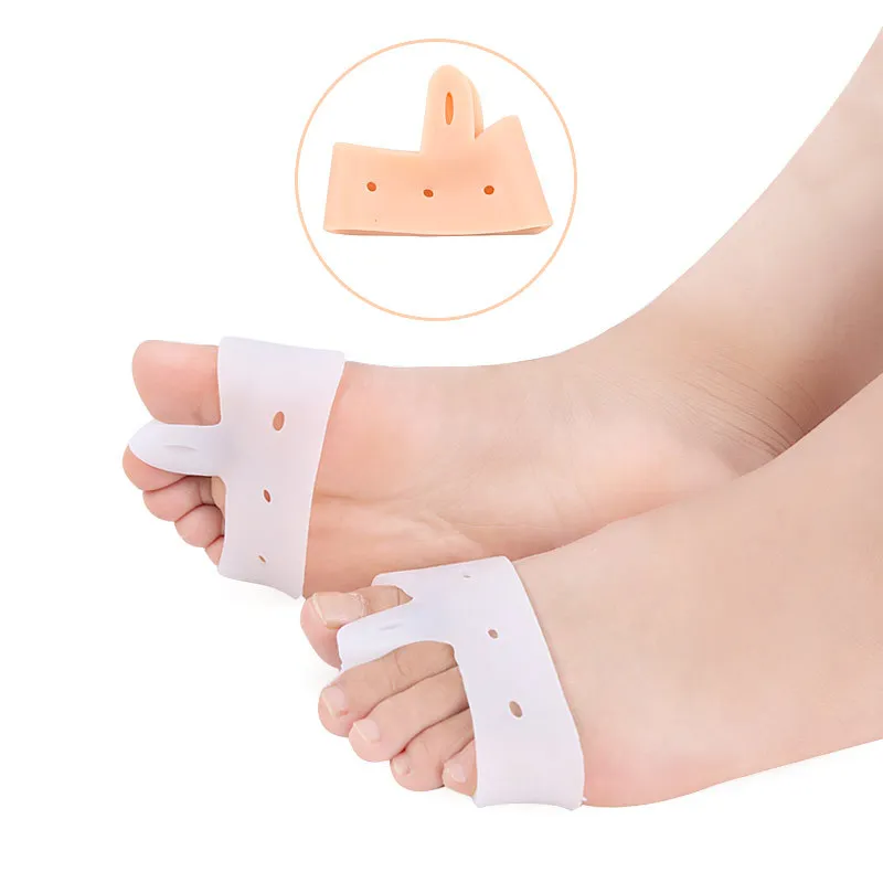 

2pcs=1pair Silicone Gel Foot Corrector Toe Separator Protector Bunion Adjuster Hallux Valgus Guard Straightener Pedicure Tools