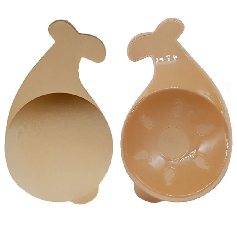 

Women's Silicone Invisible Bra Push Up Dolphin Breast Lift Up Bra Tape Stickers Anti Emptied Chest Paste Adhesive Bras For Women