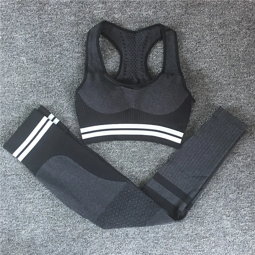 

Seamless Yoga Set Sport Wear Women Gym Workout Fitness Clothing Female Sport Suit High Waist Legging Sports Bra Tracksuit