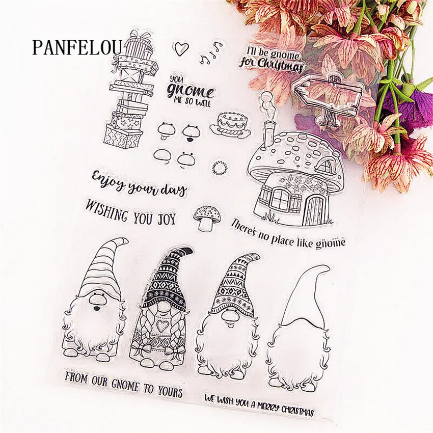 Прозрачный силиконовый штамп PANFELOU 15 5*21 с пасхальным эльфом печать сделай сам