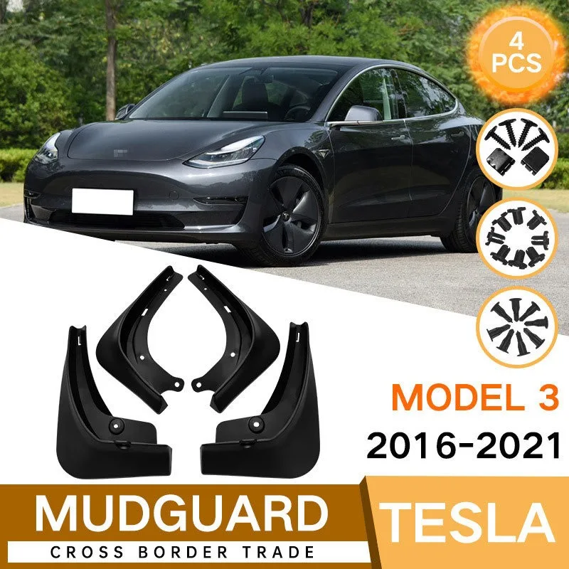 

Брызговики для Tesla Model 3 2016-2021, 4 шт./компл.