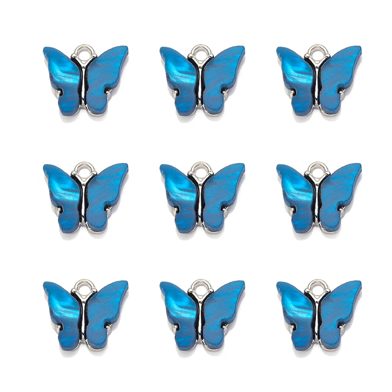10 шт./партия подвески в виде бабочек