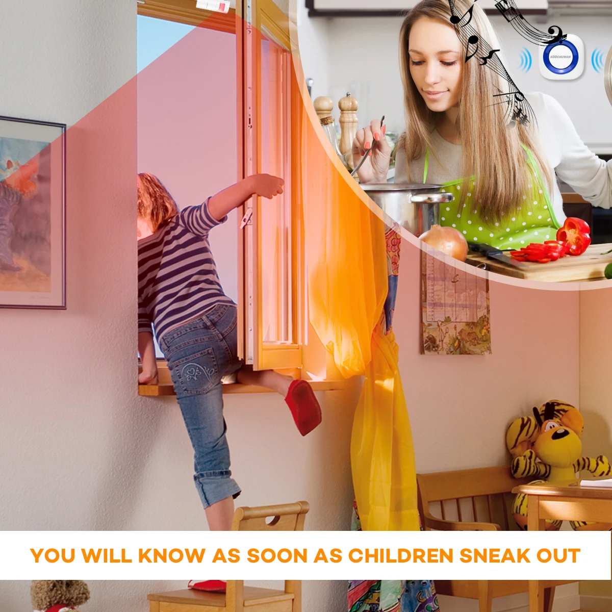 Новый дизайн на месте ночной Светильник сигнализация с открытой двери и окна