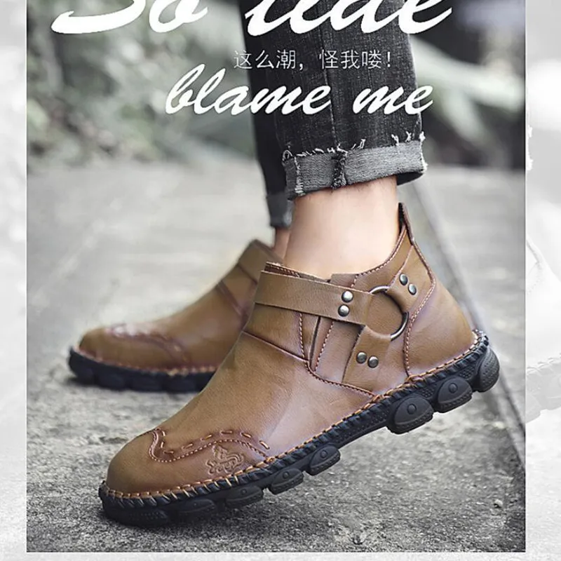 

Мужские туфли на плоской подошве, из натуральной кожи, легкие, мягкие, повседневные