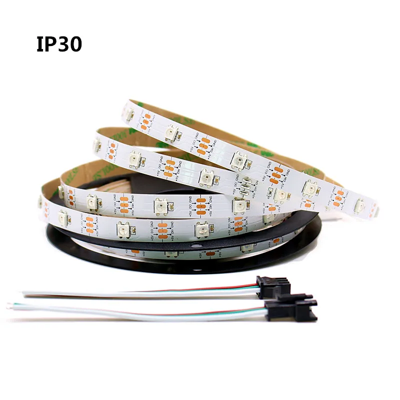 No Waterproof DC5V Водонепроницаемый IP30/65/67 WS2812B 5050 RGB Светодиодные ленты 144/60/30 светодиодный s/M WS2812 индивидуальный адресуемый умный светодиодный Пиксельная лента света - Испускаемый цвет: No Waterproof