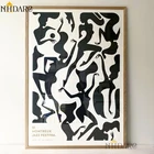 Картина с абстрактным изображением женщины, черного и белого цветов, настенное украшение для гостиной, коридора