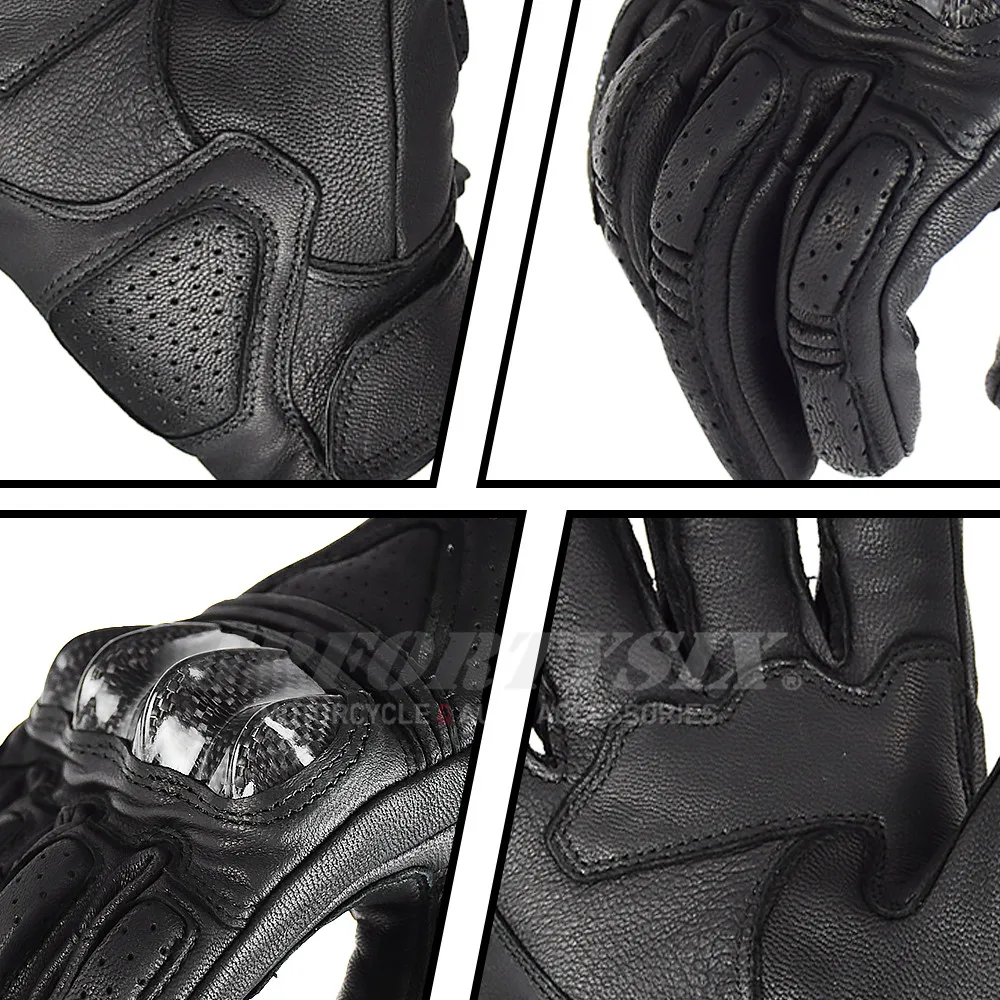 

Locomotive Vintage Leather Gloves Touch Screen Motorcycle Riding Leather Glove Motorcycle Rider Gloves Retro Four Seasons Unisex