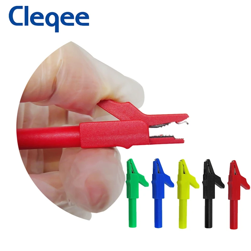 Cleqee P1036B series 4mm Dual Stackable Banana Plug Test Leads Kit with Alligator Clip Spade &amp Probes for Multimeter | Инструменты