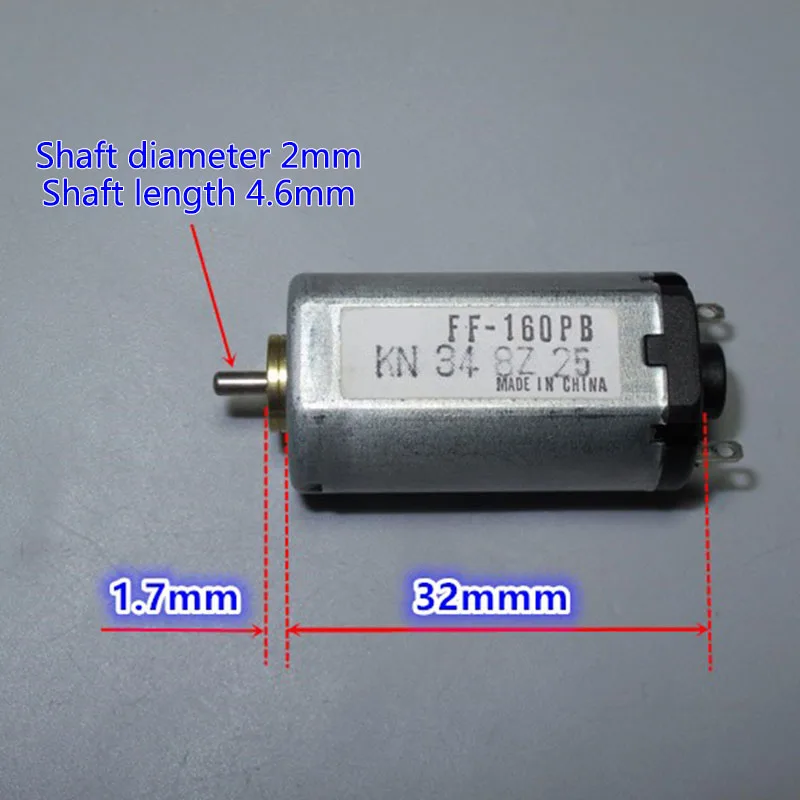 FF160PB-2852 двигатель постоянного тока 1 5 В-6 в высокая скорость и высокий крутящий