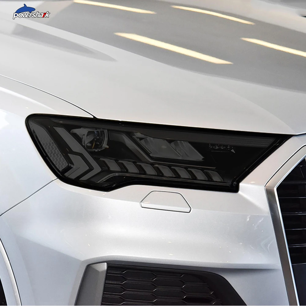 

2 Pcs Car Headlight Tint Black Protective Film Vinyl Protection Transparent TPU Sticker For Audi A3 A5 A7 Q2 Q7 2020 Accessories