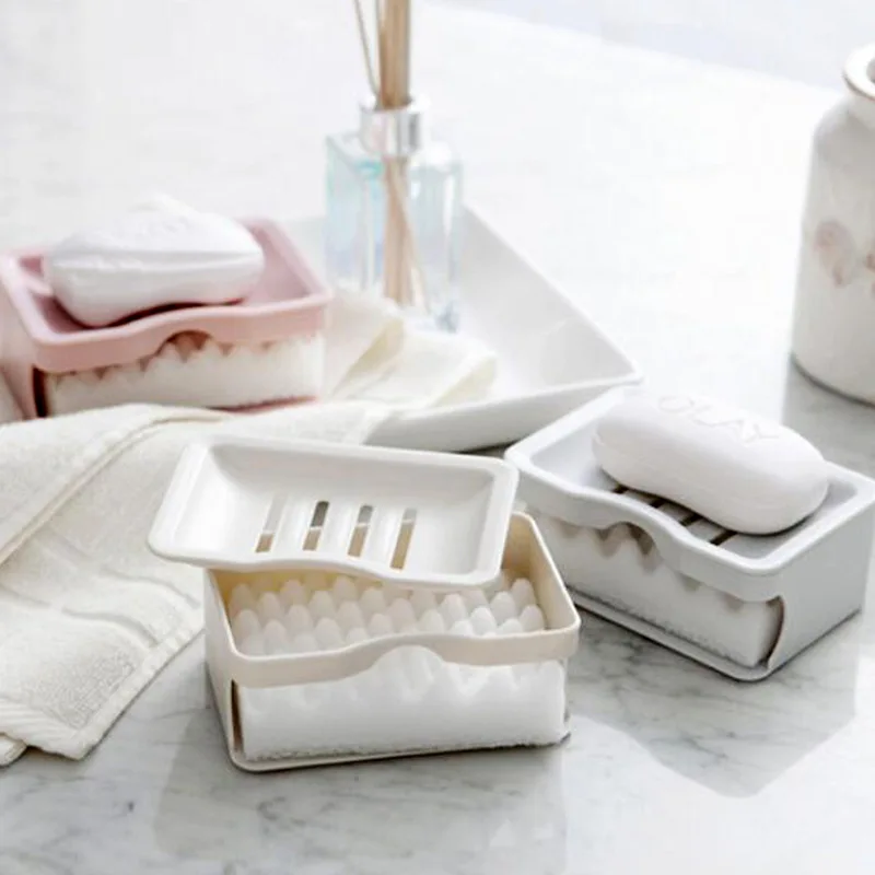 Портативный Легко съемный держатель для мыла и губки бытовой контейнер